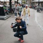 Michael Cherkashin. Filming on Location in Amsterdam